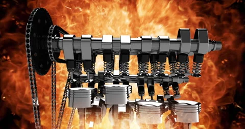 Footage Showing V8 Car Engine Springing to Life Post-Refuel. Stock Footage 278599045