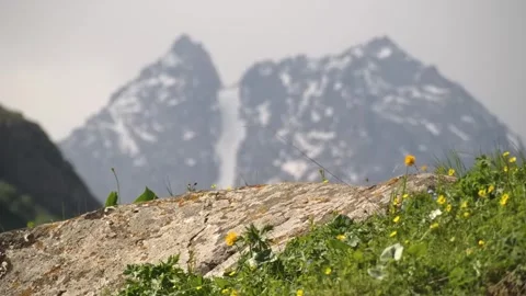 Footage shows the Teton Range, a segment of the Rocky Mountains in Wyoming Stock Footage 306566753