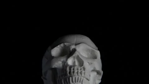 Footage of skull dark background Stock Footage 241905733