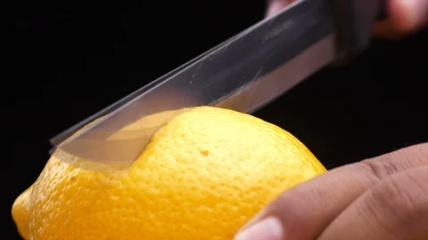 Footage of slice lemon Stock Footage 110980299