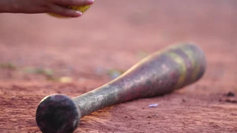Footage Slow Motion: Baseball and sunset Stock Footage 145354426