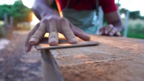 Footage Slow Motion: Carpenter at work Stock Footage 165943141