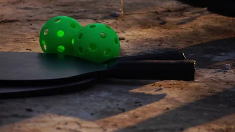 Footage Slow Motion: Pickleball player and equipment 库存影片 228678550
