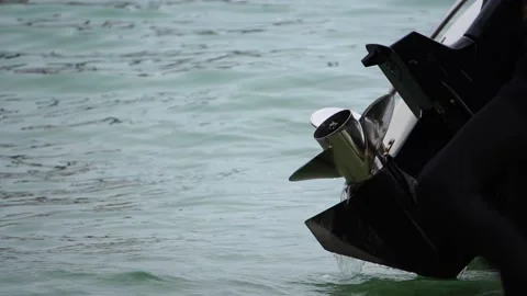 Footage Slow Motion: Water surface from boat's engine Stock-Footage 204740724