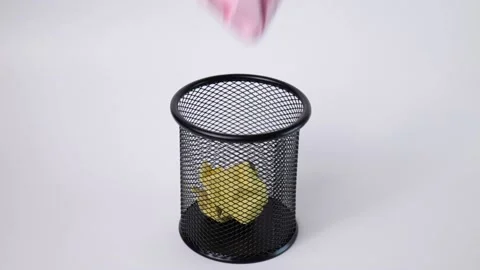 Footage slow Multi-colored paper that has been used but has not been accepted Stock-Footage 188427201