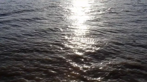 Footage of the sparkling River Thames Stock Footage 74376874