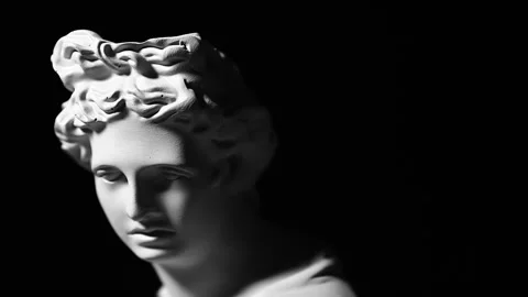 Footage of statue dark background Stock Footage 289627415