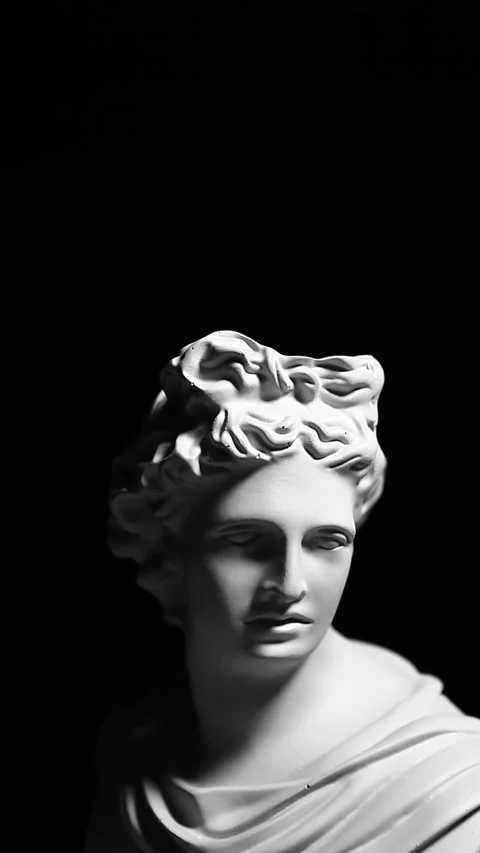 Footage of statue dark background Stock Footage 290179521