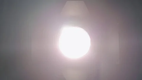 Footage of studio light being turned on and off. Floodlight flashes Video stock 74307131