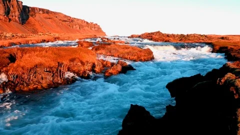 Footage - Surging Ｗwater Running Down Stock Footage 71173003