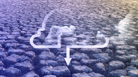 Footage with a symbol of a cloud information storage service against a Stock Footage 268703495