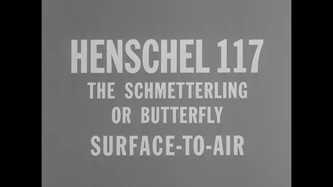Footage of testing Henschel 117 surface to air rocket Stock Footage 103383796