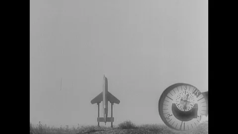 Footage of testing Henschel 117 surface to air rocket Stock Footage 103383809