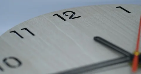 Footage time lapse clock with three arrow white hands moving fast to 12 hours Stock Footage 120107255