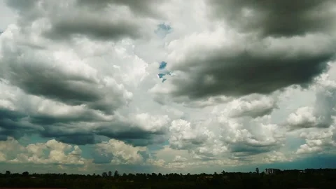 Footage Time-lapse: Storm clouds with the rain Stock Footage 131355680