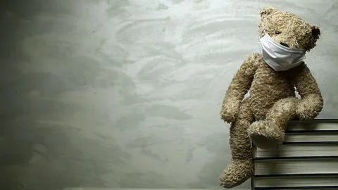 Footage of toy bear book sharp wall Vídeos de archivo 129256577