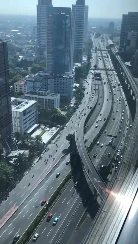 The Footage Traffics from the high Top View Stock Footage 239612907
