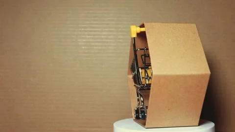 Footage of trolley package box background Stock Footage 149060362