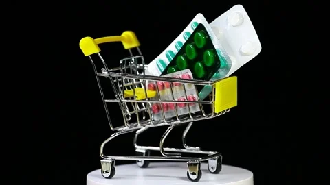 Footage of trolley tablet dark background Video stock 207730822