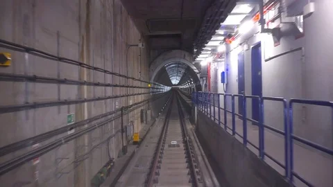 Footage of underground or subway train track,Kuala Lumpur,Malaysia. Stock Footage 77992301