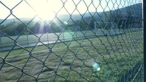 Footage video of an empty football field Stock Footage