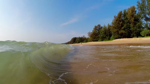 Footage of wave and beach Stock Footage 281270575