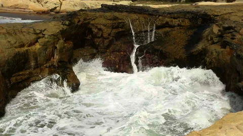 Footage - Waves Crushing at Rocks Stock Footage 46333965