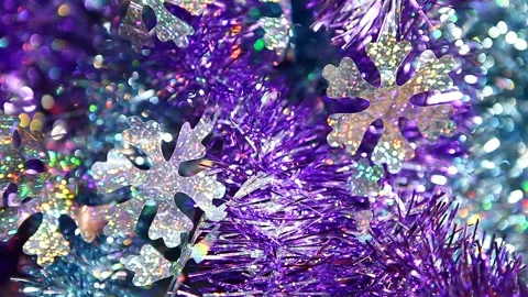Footage of wind tinsel background Stock Footage 256145744