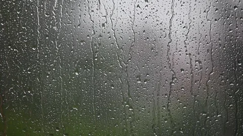 Footage of window rain drop Stock Footage 131957160