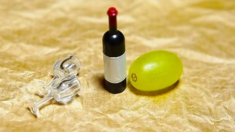 Footage of wine bottle grape  Video stock 287324377