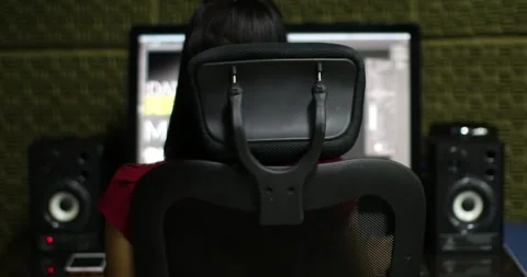 Footage of a woman using her computer Stock Footage 317831448