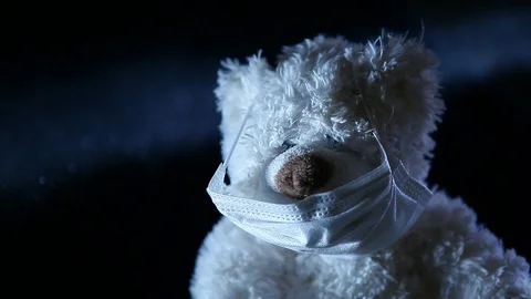Footage of wool bear mask dark background Vídeos de archivo 127769481