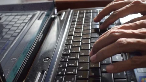 Footage works in an office with a computer or laptop 7 Stock Footage 149378744