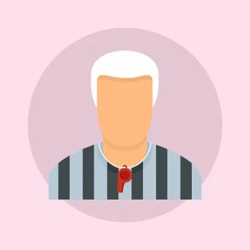 Footbal referee background, flat style Stock Illustration