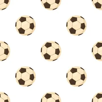 Football ball pattern seamless vector Illustrazione stock