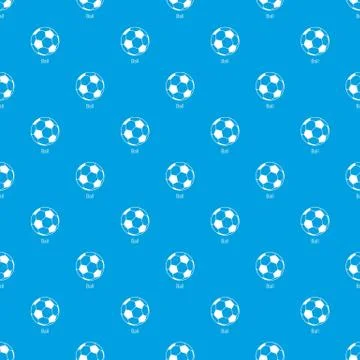 Football ball pattern vector seamless blue Stock Illustration