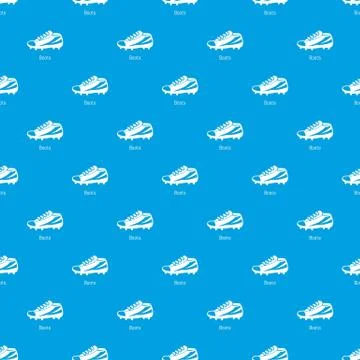 Football boots pattern vector seamless blue 스톡 일러스트