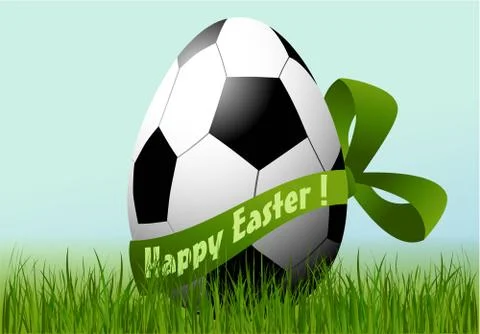 Football Easter egg Stock Illustration