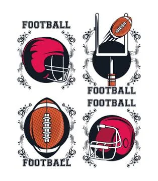 Football elements icon Stock Illustration