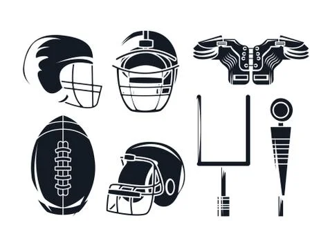 Football elements icon Stock Illustration