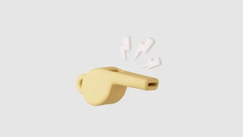 Football Elements Referee Whistle Stock Footage 335768842