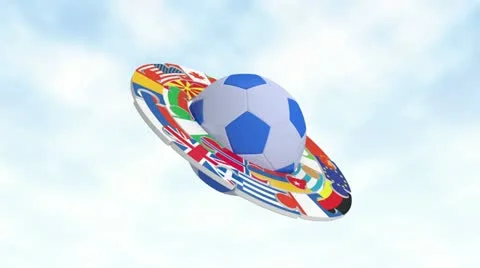 Football with flags Video stock 22272486