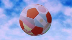 Football with flags Stock Footage