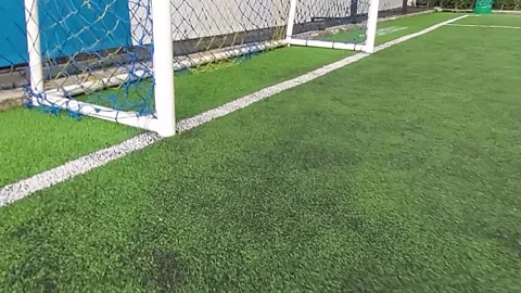 Football goal posts Stock Footage 252373013