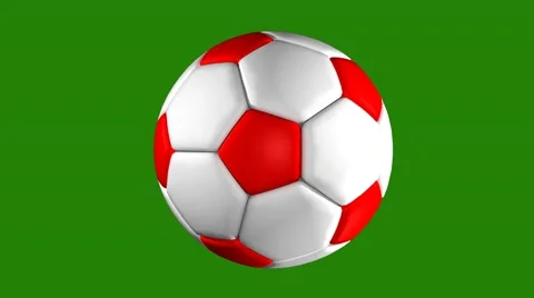 Football on green screen looped Stock Footage