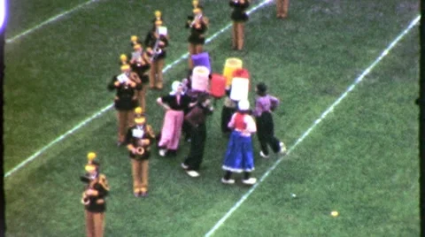 Football Halftime Show Dutch Girls Dance 1950s Vintage Film Home Movie 1946 Stock Footage