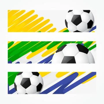 Football headers set Stock Illustration