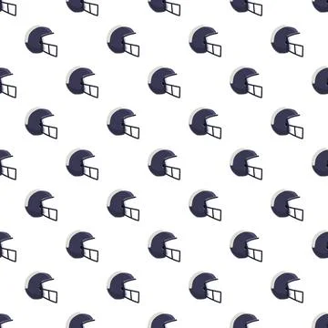 Football helmet pattern creating a seamless background Stock Illustration