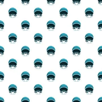 Football helmet pattern repeating on white background Stock Illustration