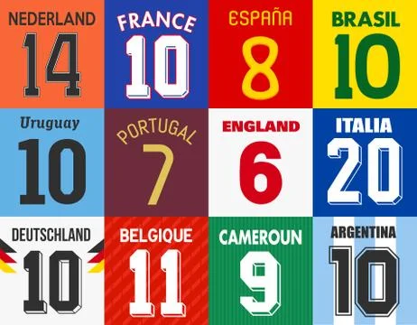 Football jersey numbers Stock Illustration